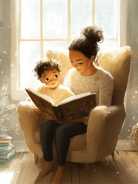 Mama-mit-Kind-personalisiert-gute-Nacht-Geschichte-lesen_klein
